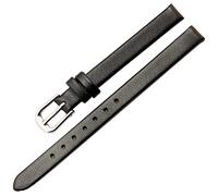 LEBINA Bracelet de Montre en cuir Souple Bracelet de Montre pour Femme 6mm 8mm 10mm 12mm Bracelet pour Femme Petit Bracelet de Montre en cuir, Noir, 12mm