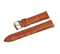 LEBINA Bracelets de Montre en cuir 12mm 18mm 20mm 22mm Accessoires de Montre, Marron clairrose doré, 12mm