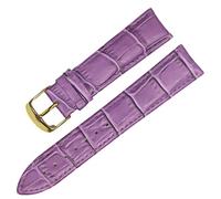 LEBINA Bracelets de Montre en cuir 12mm 18mm 20mm 22mm Accessoires de Montre, Or violet, 24mm