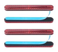 LEBOKJ 4 pièces 100 x 13 x 7 mm moto vélo E4 réflecteur rouge réflec-teur arrière œil de chat universel mini mot-o E4 réflec-teur pour mot-o,vélo, multifonction, auto-adhésif,