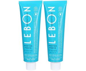 LEBON ESSENTIELS Dentifrice naturel menthe forte Pâte 2x80 ml