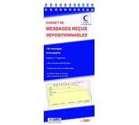 Lebon et Vernay 2091 Carnet de 120 messages reçus autocopiant repositionnables Lot de 5