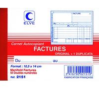 Lebon Et Vernay 2151 Manifold autocopiant facture Format 140 x 105 mm 50 feuillets