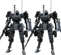 LEBOO Sheik Mainland 1/18 Kit de modélisme, 9,53 cm 2 pièces 3MIN-A Series Silver Assaulter Wolf Squad Assemblée Mecha à partir de 15 ans