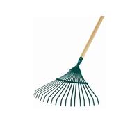 Leborgne Balai à gazon fil plat manche bois 44 cm