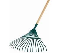 Leborgne Balai à gazon fil plat manche bois 44 cm