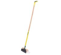 LEBORGNE - Balai Grattoir Manche Bois + Poignée - Brosserie d'Extérieur Polyvalente pour Sols Goudronnés, Trottoirs, Caniveaux et Béton - 32 cm - Lame Acier Trempé