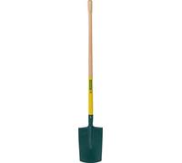 Leborgne, Bêche à rebord manche bois pomme 100 cm, Tête Acier Trempé, Bord Arrondi, Repose-Pieds, Douille robuste, Conseillées pour les sols légers ou peu collants, sans cailloux
