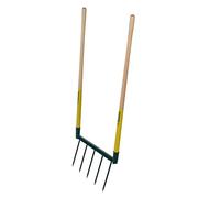 Leborgne - Biogrif Grelinette - 5 Dents Soudées Naturovert - Modèle 320321 - Acier Trempé et Bois - 40 cm
