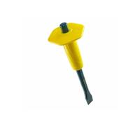 Leborgne, Ciseau Réaffûtable, Avec Pare Faux-Coups, Longueur: 30 cm, Acier Forgé et Trempé, Pour les travaux de maçonnerie et taille de pierres tendres, Déconseillé pour pierre dure