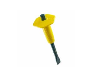 Leborgne, Ciseau Réaffûtable, Avec Pare Faux-Coups, Longueur: 30 cm, Acier Forgé et Trempé, Pour les travaux de maçonnerie et taille de pierres tendres, Déconseillé pour pierre dure