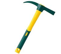 Leborgne Clef à Bouche 0,6 kg Novagrip Acier Forgé Jaune Plaques d'Égout | Côté bec pour soulever les plaques, côté marteau pour dégager les bords - Manche tri-matière antidérapant