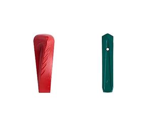 Leborgne Coin éclateur Rouge, Forme hélicoïdale, Acier forgé trempé, pour Bois Dur et noueux, 2,1 kg & Coin à Bois, Bout Pointu, Acier forgé trempé, pour Bois Dur et noueux, 1,5 kg