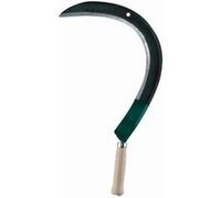 Leborgne Faucille à broussailles, Lame coudée, Avec protège-lame, Longueur lame: 50 cm, Acier forgé et trempé, Noir
