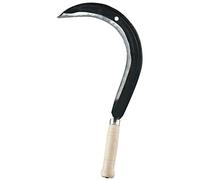 Leborgne, Faucille à Herbe, Lame coudée de 42 cm en Acier forgé et trempé, avec protège-Lame, Couleur Noire, idéale pour Le Jardinage et l'entretien des espaces Verts, Outil Robuste et Durable