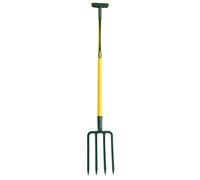 Leborgne, Fourche à Bêcher à Douille 4 dents 8 Mm, Manche Tri-Matière Novagrip Pomme, Tête En Acier Forgé et Trempé, Idéale Pour Sols Durs, Outillage de Jardinage, Assemblée En France
