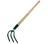 Leborgne Griffe à rosier 3 dents – Tête acier, lame totalement trempée, manche 90 cm
