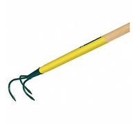 Leborgne, Griffe Piocheuse 3 Dents, Outil de jardinage en acier inoxydable, compact, couleur orange, idéal pour désherber et aérer le sol, parfait pour les jardiniers amateurs et professionnels