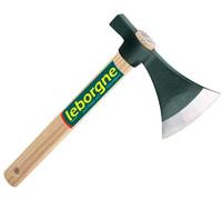 Leborgne Hachette Manche Droit Bois PEFC 0,8 kg Acier Forgé Taillant 12 cm | Couper le petit bois, planter clous et piquets, installer une clôture - Coupant prêt à l'emploi - Fabriquée en France