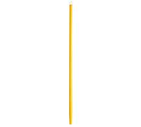 Leborgne Manche Compositube Cintré 134 cm Ø35 mm Jaune Fourche et Pelle | Polyamide renforcé fibres de verre - Incassable et léger 1 kg - Fixation par vis - Manche de rechange
