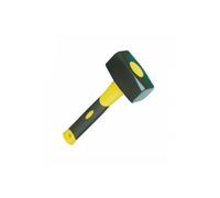 LEBORGNE - Massette 1 Kg Novagrip - Acier Forgé et Trempé - Angles Abattus - Pour Travaux de Maçonnerie - Ø 32 mm - Manche Ergonomique Antidérapant - Sécurité Optimisée