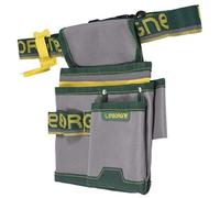 LEBORGNE - Maxi Poche Textile + Ceinture Batipro - Accessoire Résistant en Toile 600 Deniers - Largeur 24 cm avec Porte-Tenaille et Porte-Marteau - Pour Charpentiers et Maçons