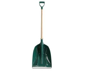 Leborgne, Pelle à Neige et à Grains VMAX, Matière Polymère, Poignée Plastique Ergonomique, Réglette Aluminium, Manche Bois 90 cm, Largeur 36 cm, Multi-usages, Allie grand volume et légèreté