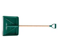 Leborgne, Pelle Poussoir à Neige et à Grains, Matière Polymère, Réglette Aluminium, Poignée Plastique Ergonomique, Manche Bois 90 cm, Largeur 45 cm, Multi-usages, Allie grand volume et légèreté