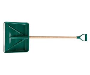 Leborgne, Pelle Poussoir à Neige et à Grains, Matière Polymère, Réglette Aluminium, Poignée Plastique Ergonomique, Manche Bois 90 cm, Largeur 45 cm, Multi-usages, Allie grand volume et légèreté