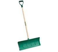 Pelle poussoir polymère verte - Manche bois certifié PEFC - Poignée plastique - LEBORGNE - 34012