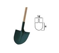 Leborgne - Pelle ronde tôle - Tête acier trempé résistante à l'usure - Ø 25 cm - Sans manche