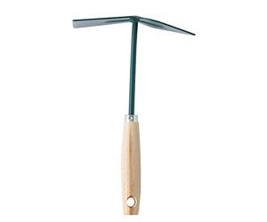 Leborgne, Petite Serfouette Panne et Langue en Bois, Couleur Verte, Outil de Jardinage Idéal pour Désherbage et Entretien des Plantes, Taille Pratique pour Un Usage Confortable et Efficace
