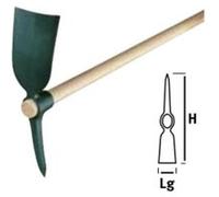 LEBORGNE - Pioche cantonnier douille ronde 2kg sans manche G