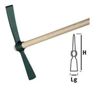 LEBORGNE - Pioche hache douille ronde 2kg sans manche G