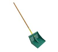 Leborgne, Polypelle, Réversible, Matière Polymère, Manche Bois 150 cm, Largeur 42 cm, Poids 1,7 Kg, Pelle polyvalente réversible grand volume à rebords, utilisable toute l’année