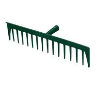 Leborgne Râteau Batipro Forgé 16 Dents Droites 46 cm sans Manche Acier | Sable, graviers, béton, enrobé - Travaille en tirant et en poussant - Peigne trempé, dents latérales renforcées