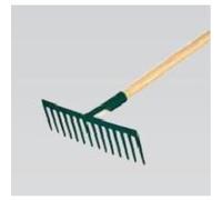 Leborgne Râteau forgé 16 dents droites sans manche G