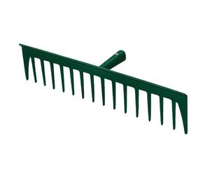 Leborgne - Râteaux Batipro Forgé 16 Dents Droites sans Manche - Outillage de Jardin - Râteaux - Pour Sable, Graviers, Béton, Enrobé - Résistant et Polyvalent