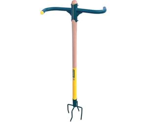 Leborgne - Rotogrif Naturovert - Griffe Rotative 4 Dents - Outillage de Jardinage - Idéal pour la Préparation des Sols Avant Culture - Manche en Bois PEFC 100% - Vert