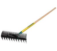 Leborgne, Scarificateur 32 Dents avec Manche, Modèle 460321, Outil de Jardinage en Acier, Idéal pour Aérer et Éliminer la Mousse du Gazon, Taille Pratique, Parfait pour les Jardiniers Passionnés