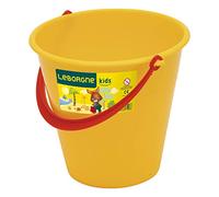 Leborgne, Seau plastique pour enfant, Outil de jardin 2,5 L, Couleur aléatoire (Jaune ou Rouge), Idéal pour les petits jardiniers en herbe, léger et durable, parfait pour jouer ou aider au jardinage