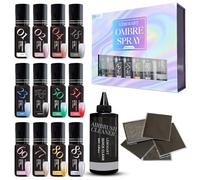 LÉBOZART Kit 12 Vernis Semi-Permanent Gel UV Airbrush Ongle - Nail Art - Séchage Rapide Lampe UV/LED - Haute Pigmentation - Manucure Ongles - Nettoyant aérographe - Pochoir