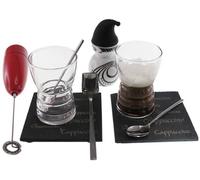Lebrun 9540001009 Plat de Service Capuccino 9 Pièces Ardoise/Verre