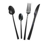 Lebrun Couverts Amandine - Ménagère 16 pièces - Service de table pour 4 personnes - lot de 4 cuillères à soupe,4 cuillères à café,4 fourchettes, 4 couteaux de table - Design moderne - Marque Française