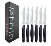 Lebrun Couverts - LOUCHEBEM Couteau Steak - Lot de 6 Couteau Steak - Acier Inoxydable - Manche Confort - Couteau Cuisine - Couverts de Table - Couteaux et Ustensiles de Cuisine