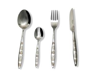 Lebrun Couverts - Ménagère TROPIC 3 MM - 24 Pièces - Service de Table - Acier Inox - Fourchettes - Cuillères - Couteaux Table - Set Couvert Cuisine - Couverts de Table - 12 Personnes