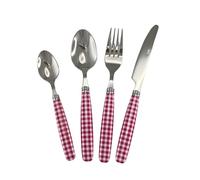 Lebrun Couverts - Ménagère VICHY 24 pcs - Service de table pour 6 personnes - Couverts inox 18.0 - manche couleur - 6 couteaux - 6 fourchettes - 6 cuillères de table - 6 cuillères à café