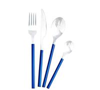 Lebrun Couverts OSAKA 8MM - Ménagère Inox 24 pièces comprenant 6 fourchettes, 6 couteaux de table, 6 cuillères à soupe, 6 cuillères à café - Service de table pour 6 personnes - Marque Française.