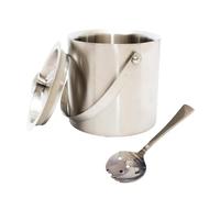 Lebrun Couverts - Seau à Glace en INOX 18.0 avec Couvercle et cuillère à glaçon - 16,5 cm de Hauteur