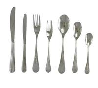 Lebrun Couverts SILLAGE 8MM - Ménagère 42 pièces en Inox 18.0 - Service de table pour 12 personnes: 12 fourchettes table,12 couteaux steak,12 cuillères table,12 cuillères à café - Marque Française